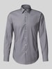 BOSS Slim Fit Businesshemd mit Kentkragen Modell 'HANK' Mittelgrau