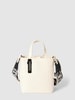 Liebeskind Berlin Tote Bag mit Strukturmuster Modell 'Waxy Croco' Offwhite