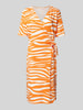 s.Oliver RED LABEL Knielanges Kleid in Wickel-Optik Orange
