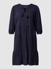 Christian Berg Woman Selection Knielange jurk met structuurmotief Marineblauw
