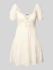 Review Minikleid im Stufen-Look Offwhite