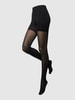 Magic Bodyfashion Panty met verstevigde tenen, model 'INCREDIBLE LEGS' Metallic zwart