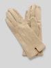 EEM Slim Fit Handschuhe mit Ziernähten Beige