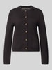 Tommy Hilfiger Regular Fit Strickjacke aus Baumwoll-Mix Black