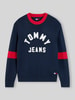 Tommy Jeans Regular Fit Pullover aus reiner Baumwolle Modell 'NEW CLASSICS' Dunkelblau