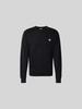 MAISON KITSUNE Sweatshirt mit Label-Stitching Black