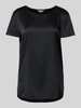 MM Regular Fit Blusenshirt mit Rundhalsausschnitt Modell 'CORTONA' Black