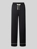 Christian Berg Woman Pyjama-Hose mit Kontraststreifen Black