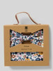 Prince Bowtie Fliege und Einstecktuch im Set Marine