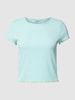 Tom Tailor Denim Cropped T-Shirt mit Muschelsaum Mint