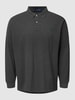 Polo Ralph Lauren Big & Tall PLUS SIZE Poloshirt mit langen Ärmeln Mittelbraun meliert