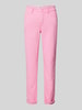 Cambio Regular Fit Jeans mit verkürzten Schnitt Pink