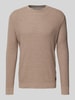 Tom Tailor Regular Fit Strickpullover aus reiner Baumwolle Mud