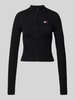 Tommy Jeans Slim fit gebreid jack met ritssluiting Zwart