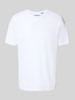Superdry T-shirt met geribde ronde hals Wit