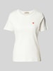 Smith and Soul T-Shirt mit Label-Stitching Weiss