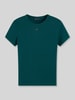 Tommy Jeans Slim Fit T-Shirt aus Baumwoll-Mix Dunkelgruen
