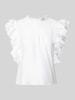 Gina Tricot Blusenshirt mit Volantärmel Ecru
