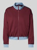 Only Regular Fit Trainingsjacke mit Stehkragen Modell 'WARM UP' Bordeaux