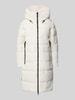 khujo Regular fit gewatteerde lange jas met gevoerde opstaande kraag, model Jilia' Offwhite
