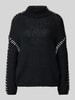 Vila Gebreide pullover met ribboorden, model 'CHOCA' Zwart