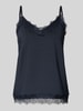 FREE/QUENT Top met bandjes en franjes, model 'BICCO' Donkerblauw