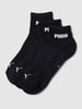 Puma Sneakersocken mit Label-Print im 3er-Pack Black