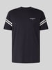 ARMANI EXCHANGE T-shirt met labelstitching en ronde hals Marineblauw