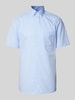 OLYMP Modern fit zakelijk overhemd met vichy-ruit Bleu
