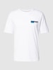 Jack & Jones T-shirt met labelprint, model 'CORP' Wit