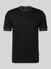 BOSS Slim fit T-shirt van puur katoen, model 'TESSLER 202' Zwart