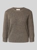 FREE/QUENT Strickpullover mit Strukturmuster Modell 'HARA' Taupe