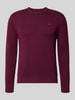 Tommy Jeans Slim Fit Pullover aus reiner Baumwolle Bordeaux
