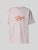 WOODBIRD T-Shirt mit Label-Print Modell 'Baine' Flieder