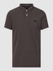 Superdry Poloshirt met logostitching, model 'VINT DESTROY' Antraciet