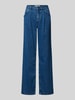 Lanius Wide fit jeans met riemlussen en steekzakken Blauw