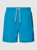 REVIEW Zwembroek met labeldetail Blauw
