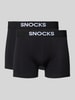 Snocks Slim Fit Boxershorts mit Logo-Detail im 2er-Pack Black