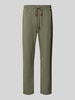Hanro Sweatpants mit Label-Applikation Khaki