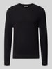 ONLY & SONS Regular fit pullover van pure katoen model 'TONY' Zwart