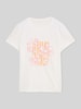 Tom Tailor Regular Fit T-Shirt aus reiner Baumwolle Weiss