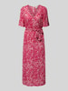 ICHI Maxi-jurk met all-over motief Fuchsia