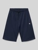 CHAMPION Szorty z dzianiny dresowej o kroju regular fit z nadrukiem z logo Granatowy