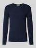 Tom Tailor Denim Regular fit gebreide pullover van katoen Donkerblauw