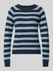 Vero Moda Regular Fit Pullover mit Rippbündchen Modell 'DOFFY' Dunkelblau