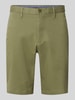 Tommy Hilfiger Relaxed Fit Chinoshorts aus Baumwoll-Mix Modell 'HARLEM' Oliv