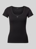 GUESS Slim Fit T-Shirt mit Logo-Applikation Black