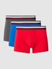 Tommy Hilfiger Obcisłe bokserki z elastycznym paskiem w zestawie 3 szt. model ‘GLOBAL’ Czerwony