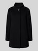 ICONS Cinzia Rocca Wollmantel mit Kaschmir-Anteil Black