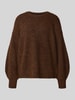 ONLY Regular Fit Pullover mit Woll-Anteil Modell 'NELLIE' Schoko